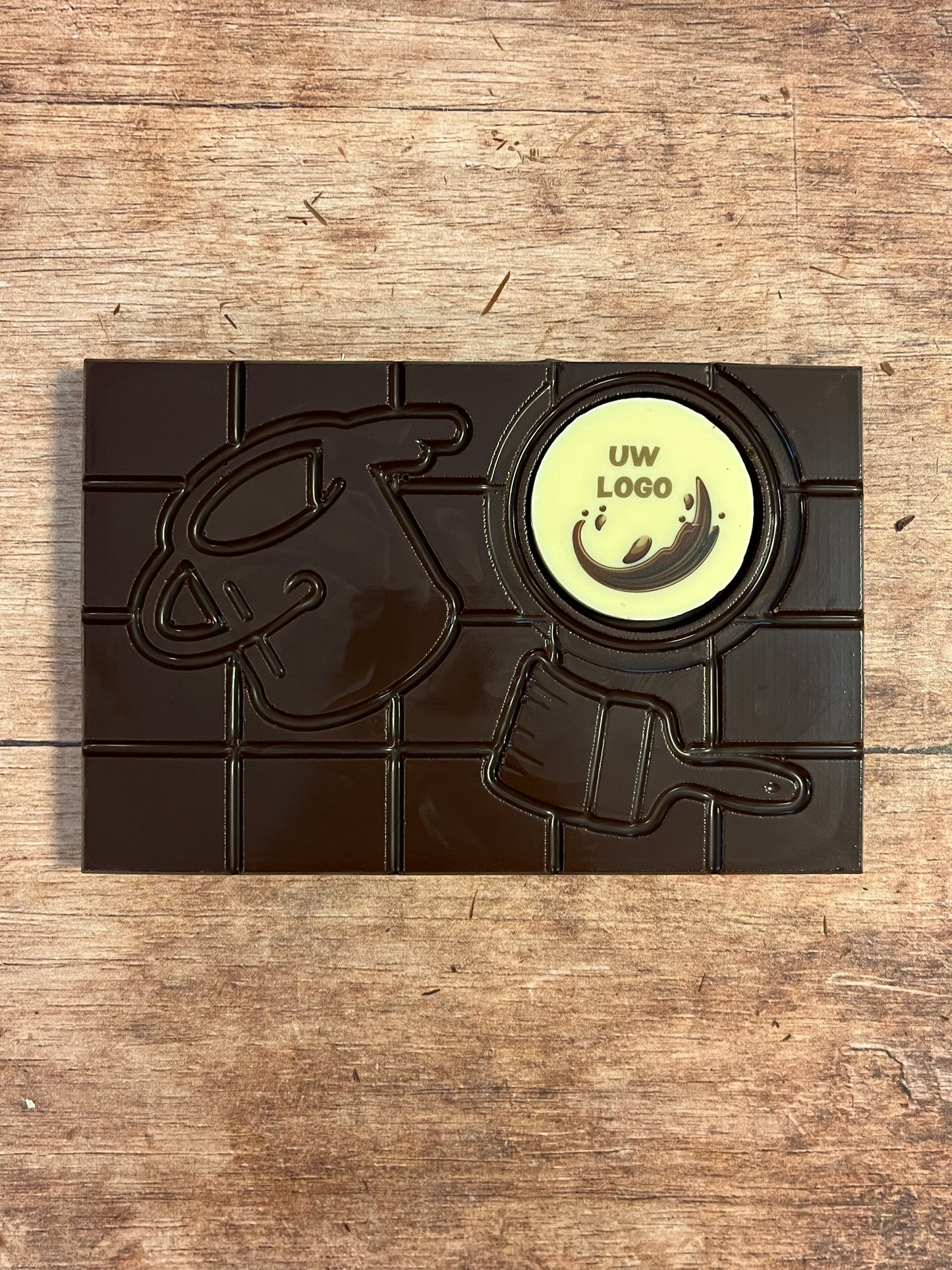 Pinsel-Farbtopf-Tafel Schokolade