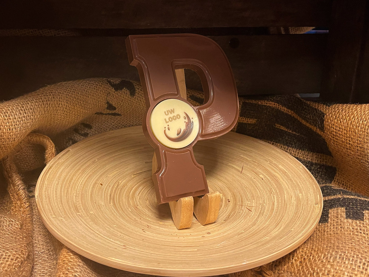 Chocoladeletter P met logo