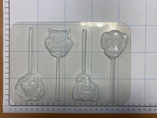 Chocolademal: dieren lolly