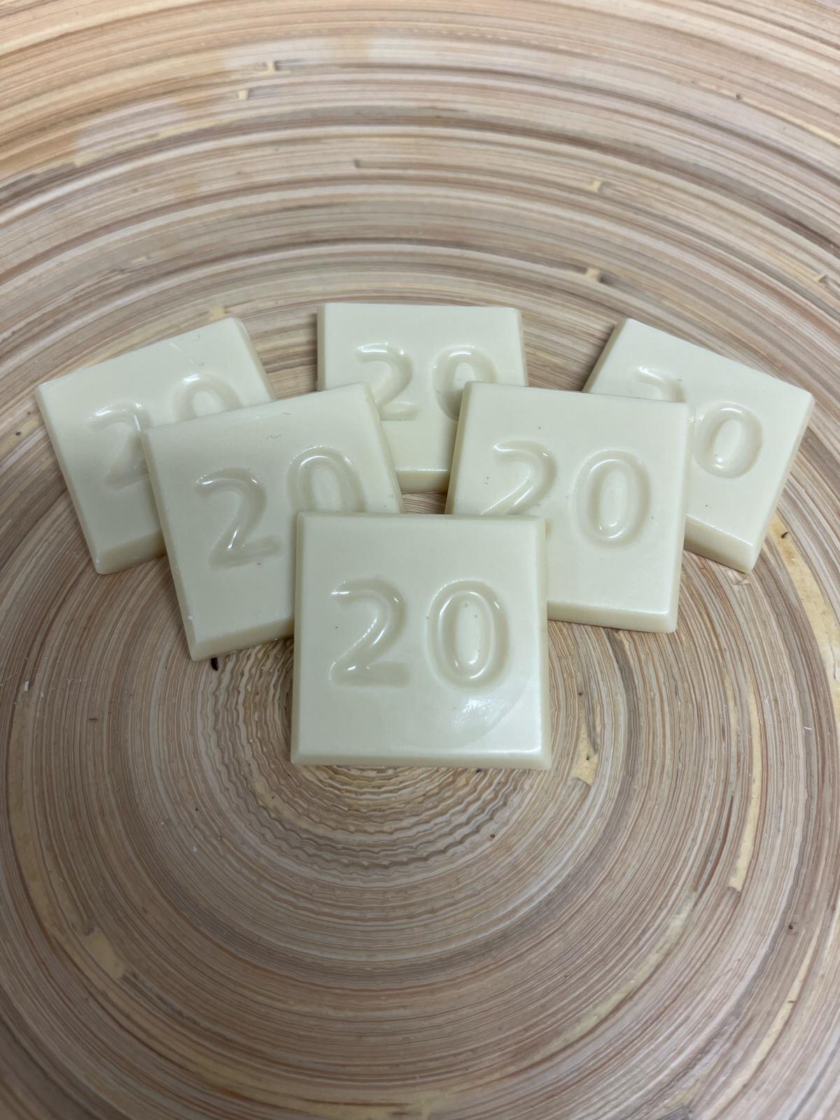 20 Jahre / Zahlen-Schokoladenstückchen 32 Stück