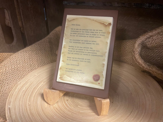 Chocolade gedicht Sinterklaas