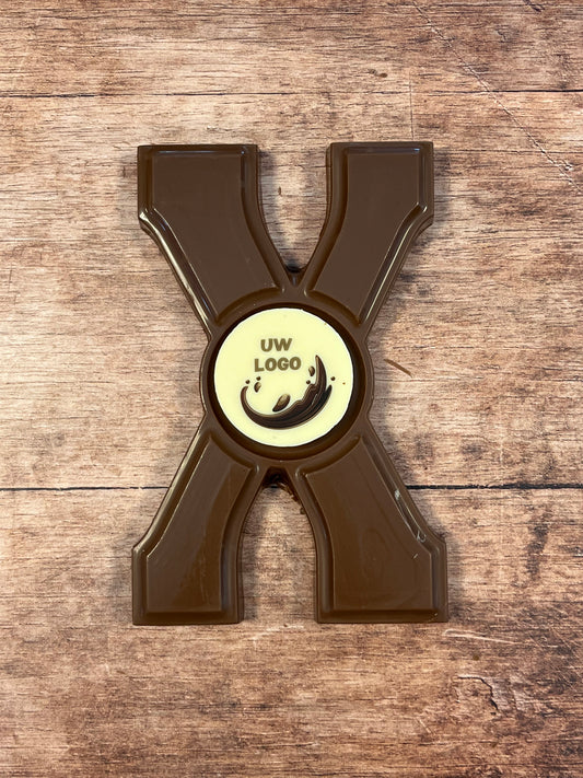 Chocoladeletter X met logo