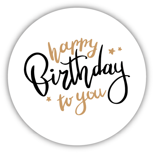 Schildje chocolade: Happy Birthday