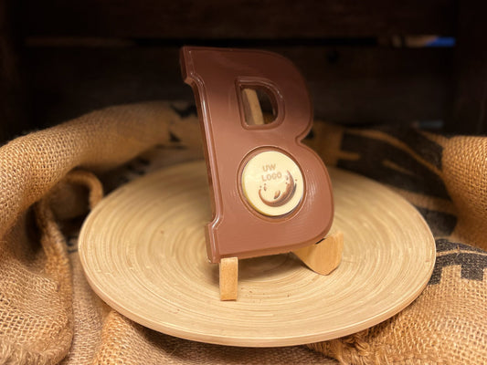 Chocoladeletter B met logo