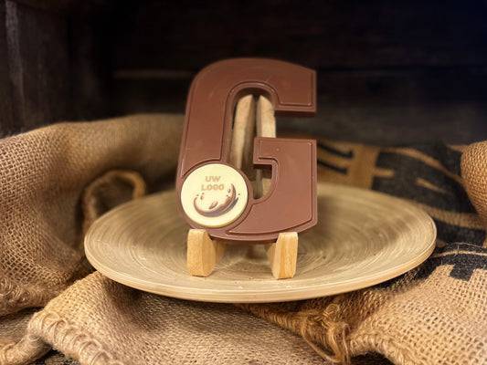 Chocoladeletter G met logo