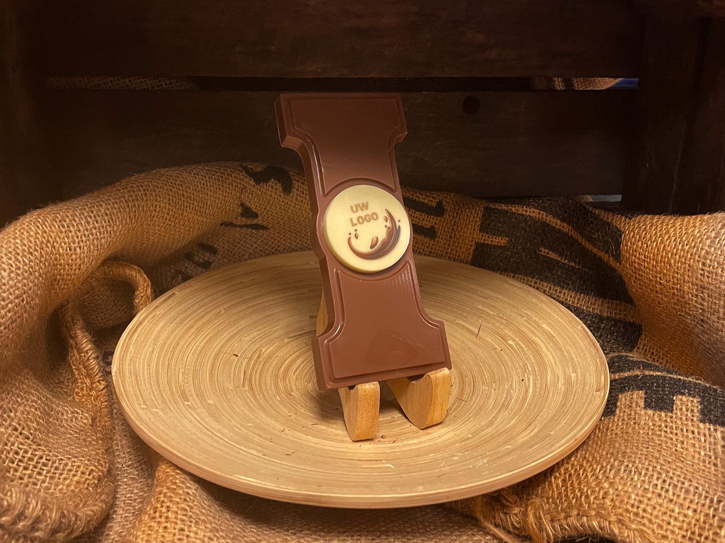 Chocoladeletter I met logo