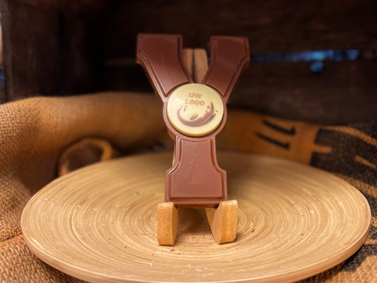 Chocoladeletter Y met logo